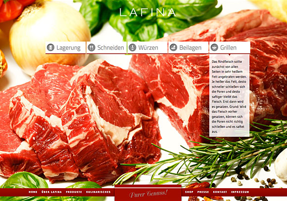 Relauch Lafina Website durch die Digital Division von Polygo